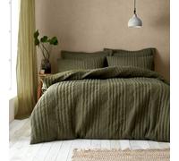 Pineapple Elephant Tamba Jersey Stripe Quilted King Duvet Cover Set With Pillowcases Olive Green