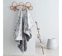 Pineapple Elephant Tembo Cotton Bath Towel Grey
