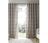 Pineapple Elephant Ziri Curtains Natural