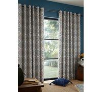 Pineapple Elephant Ziri Curtains Teal