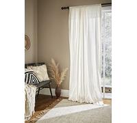 Pineapple Elephant Zofia Broderie Cotton Anglaise 55x90 Inch Tab Top Voile Curtain Panel Natural