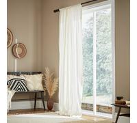 Pineapple Elephant Zofia Broderie Cotton Anglaise 55x90 Inch Tab Top Voile Curtain Panel Natural