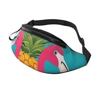 Pineapple Flamingo Fanny Pack for Men Women Fashion Running Waist Packs Waterproof Crossbody Bags Everywhere Belt Bag with Adjustable Strap Sports Hip Pack for Travel Wallet