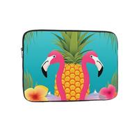 Pineapple Flamingo Laptop Case 15 inch, Shockproof Protective Computer Sleeve Cover Water Resistant Laptop Bag Carrying Tablet Cover Briefcase Handbags Gifts for Men Women