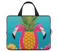 Pineapple Flamingo Laptop Sleeve Ultra-Thin, Lightweight & Waterproof 13inch Laptop Bags, Durable Neoprene Material, Portable Protective Computer Bag with Hand Strap