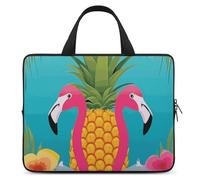 Pineapple Flamingo Laptop Sleeve Ultra-Thin, Lightweight & Waterproof 15inch Laptop Bags, Durable Neoprene Material, Portable Protective Computer Bag with Hand Strap