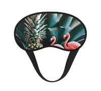 Pineapple Flamingo Print Sleep Mask for Side Sleepers Cup-Shaped Blackout Eye Mask Shades Cover for Men and Women