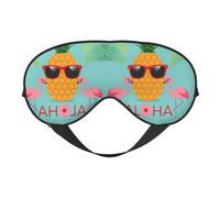 Pineapple Flamingo Sleep Eye Mas Updated Design Light Blocking Night Eye Blinder Men Women Shift Work Travel