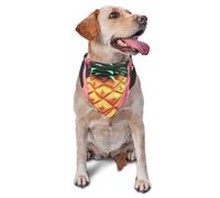 Pineapple Flamingos Dog Bandana Pet Scarf Accessories for Small Medium Dogs Cats Photo Prop, Triangle Pet Bandanas Adjustable Puppy Bib Washable Dog Kerchief Puppy Neckerchief