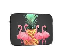 Pineapple Flamingos Laptop Case 17 inch Shockproof Protective Notebook Case Water Resistant Laptop Bags Carrying Computer Bag Portable Business Briefcase for Men Women