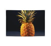 Pineapple fruit Banner Party Decor Flag Photography Backdrop Banner Signs with Hanging Ropes Background Banners for Wall Signs Party Decor Flag Photo Props 71 x 47 Inch