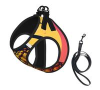 Pineapple Fruit Sunglasses Sand Beach Print Reflective No Choke Pet Vest Harness,Adjustable Soft Padded Dog Harness With Easy Control Handle