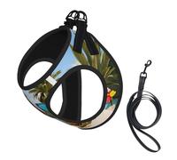 Pineapple Fruit Sunglasses Sand Beach Printing Puppy Summer Vest Harness With Reflective,Dog Accessories For Small Medium Large Dogs And Cats