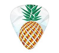 Pineapple Geometric Printed Triangle Guitar Picks 12 Pcs Novelty Guitar Plectrums for Bass, Electric, Acoustic Guitar