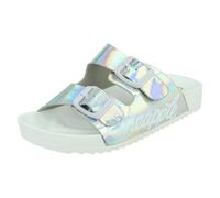 Pineapple Girls Pineapple Hologram Mule Sandals/Sliders H1119 - Silver - UK 12 Child