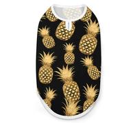 Pineapple Glitter Gold Fashion Dog Shirt Clothes Breathable Sleeveless Pet Tank Top for Small Medium Large Pets