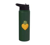 Pineapple Heart Cute Minimalist Food Lover Stainless Steel Insulated Water Bottle