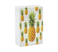 Pineapple Illustration Cigarette Case Stylish Lightweight Pocket Holder Case for Smoke Waterproof Cigarette Dispenser Cigarettes Accessories for Outdoor Camping Hiking
