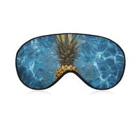 Pineapple in The Pool Eye Mask for Women & Men, Breathable & Adjustable Eye Cover, Ultra Soft Sleep Mask, Lightweight Travel Blindfold for Airplane, Nap, Night Sleeping