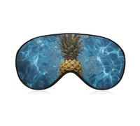 Pineapple in The Pool Sleep Mask for Women Men, Soft Eye Mask with Adjustable Strap for Sleeping, Light Blocking Travel Blindfold for Nap Comfortable Eye Cover for Home Office