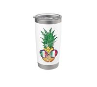 Pineapple Italian Italy Flag Stainless Steel Insulated Tumbler