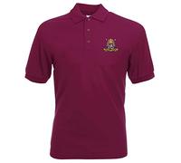 Pineapple Joe's 16th/5th The Queen's Royal Lancers Embroidered Polo - Burgundy - Medium
