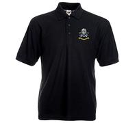 Pineapple Joe's 17th/21st Queens Royal Lancers Embroidered Polo - Black - 2X Large
