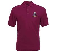 Pineapple Joe's 17th/21st Queens Royal Lancers Embroidered Polo - Burgundy - Medium