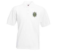 Pineapple Joe's Black Watch Embroidered Polo - White - Large