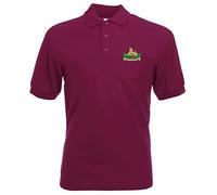 Pineapple Joe's Gloucestershire Regiment Embroidered Polo - Burgundy - X Large