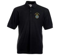 Pineapple Joe's HMS Battleaxe Embroidered Polo - Black - Small