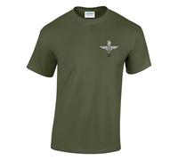 Pineapple Joe's Parachute Regiment - 3 para Embroidered T-Shirt - Military Green - Large
