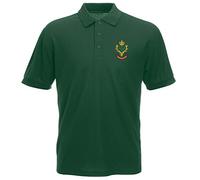 Pineapple Joe's Queens Own Highlanders Embroidered Polo - Bottle Green - Medium