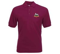 Pineapple Joe's Queen's Own Hussars Embroidered Polo - Burgundy - Medium