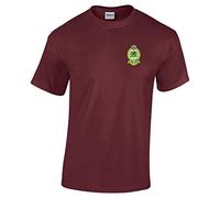 Pineapple Joe's Queen's Regiment Embroidered T-Shirt - Burgundy - X Large