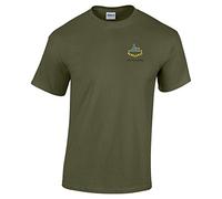 Pineapple Joe's Royal Anglian 2nd Battalion 'The Poachers' Embroidered T-Shirt - Military Green - 2X Large
