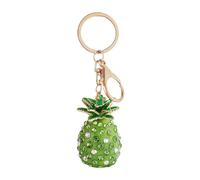 Pineapple Keyring - Scintillating Fruity Design, Bag Accessory, Unusual Gift, Light Format, Modern Catch, Decorative Pendant for Handbag, Kit, Car Keys or Backs, Green, Siehe Beschreibung
