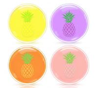 Pineapple Kids Ice Pack for Boo Boos, Reusable Cold Compress for Children's Bumps, Bruises & Fever, Hot Cold Therapy Gel Pack for Toddlers Pain Relief, Cute Cartoon Design, 4 Pack
