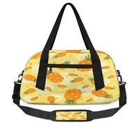 Pineapple Kids Overnight Duffle Bags for Girls Boys, Yellow Fruit Lightweight Sports Gym Bag for Kids,Small Overnight Weekender Carry on Travel Bags Dance Bag, Pineapple, 18.5L x 7.8W x 9.4H