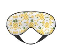 Pineapple. Night Mask Soft Reversible Eye Cover Adjustable Strap Light Blocking Comfortable Rest