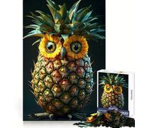 Pineapple Owl Portrait for Adults 1000 Piece Jigsaw Puzzle Mind Exercise Toy Family Joy Precision Cut Lovely Gift (38x52cm)