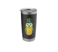 Pineapple Owl Tropical Animal Design Stainless Steel Insulated Tumbler