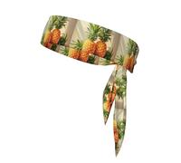 Pineapple Painting Print Men And Womendouble-Sided Headscarf,Moisture-Wicking Sports Headband,Running,Football And Track And Field