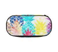 Pineapple Painting Print Pencil Pouch for Kids Fun Pencil Case Pouch for Girls Large Pen Case with Zipper, Portable Pencil Bag Holder for School Sudent Teacher Stationery