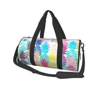 Pineapple Painting Print Travel Duffel Bag, Foldable Gym Bag Overnight Weekend Bags for Women, Large Holdall Bag Cabin Bag for Sports and Travel