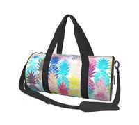Pineapple Painting Print Travel Duffel Bag, Foldable Gym Bag Overnight Weekend Bags for Women, Large Holdall Bag Cabin Bag for Sports and Travel