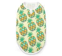 Pineapple Pastel Colors Pattern Pet Printed Clothes,Pet T Shirts,Cool Puppy Shirts for Small,Medium And Large Pet Dogs Cats S