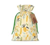 Pineapple Pattern Christmas Bag Gifts Happy Halloween Snacks Hamper Drawstring Wedding Favor Packaging Party