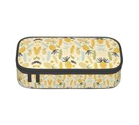 Pineapple Pattern Large Pencil Case for Girls and Boys, Aesthetic Pencil Bag with Multi Compartments for Adults, Office Stationary Organizer Practical for Kids Teenage Women Men
