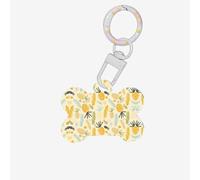 Pineapple Pattern Printing Bone Shaped Dog Tag Pet Id Tags,Acrylic Dog Tags Cat Tags with Ring for Dog Cat,Pendant Crafts